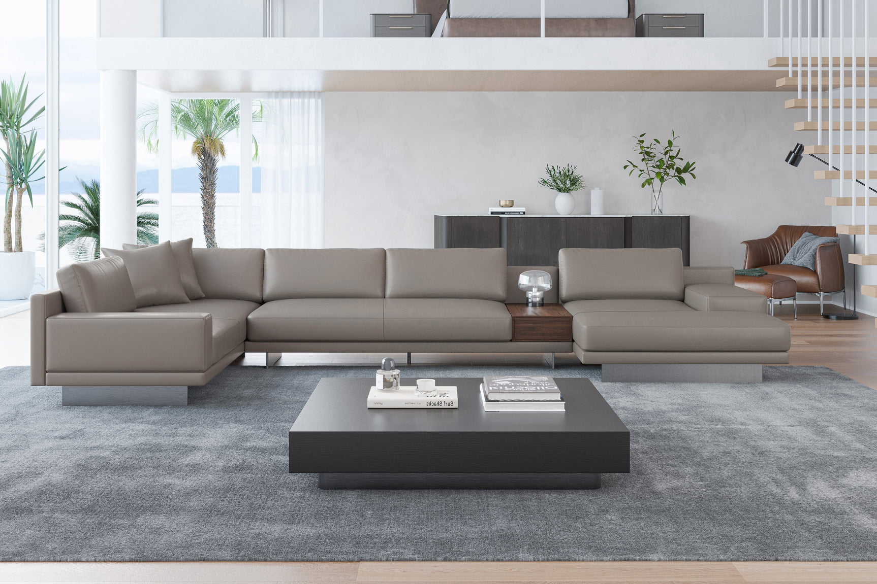 Valencia Alessandro Top calidad de piel, Sofa Modular