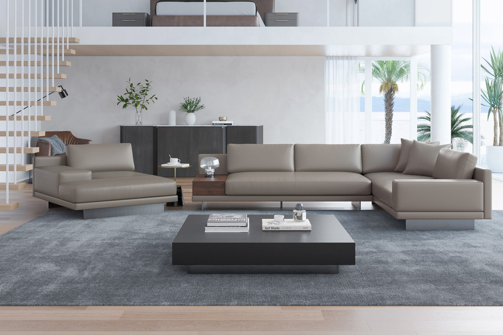 Valencia Alessandro Top calidad de piel, Sofa Modular