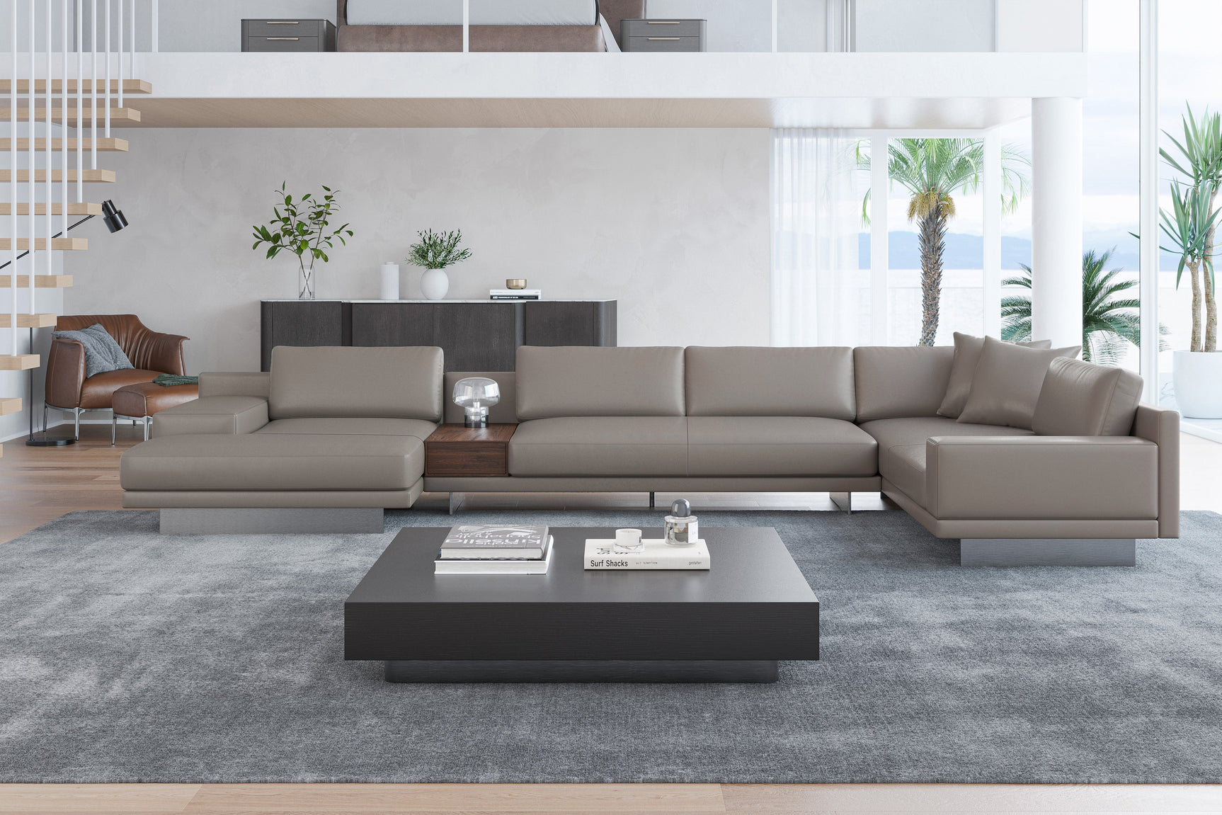Valencia Alessandro Top calidad de piel, Sofa Modular