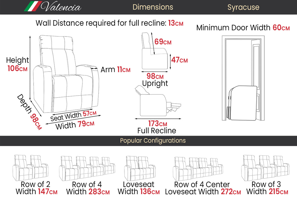 Valencia Syracuse Sofa Home Cinema